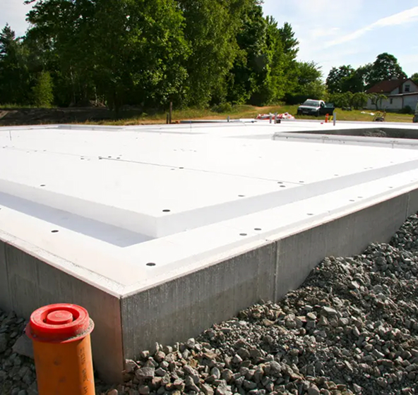 Exempel på betongplatta