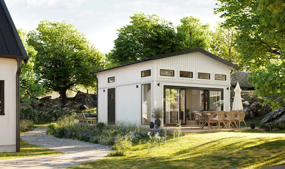 Produktbild på attefallshus från Skånska Byggvaror