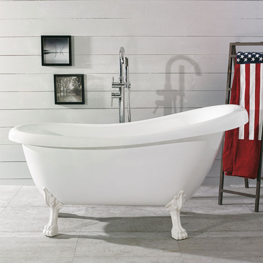 badkar noro old england vit, vit