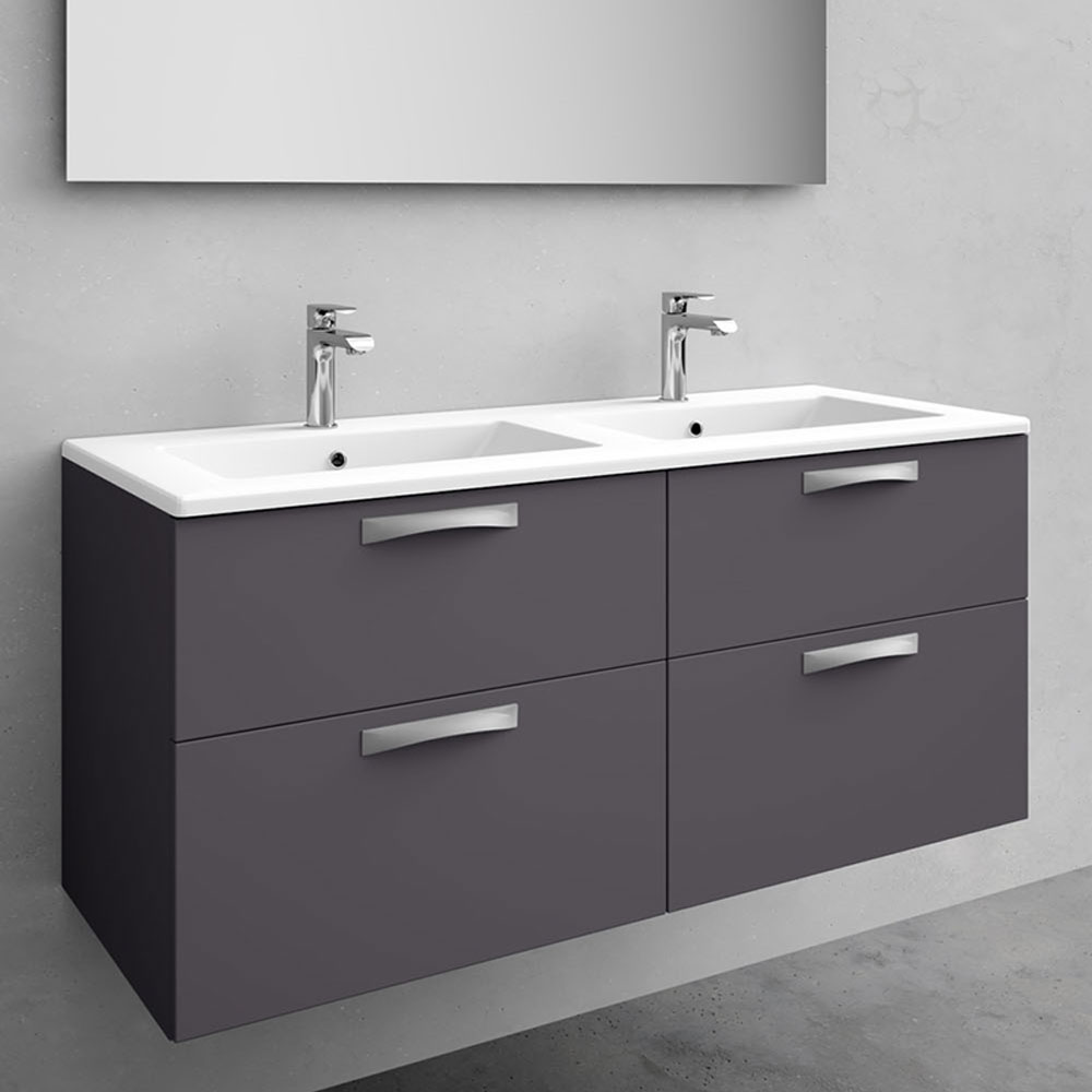 kommod med tvättställ noro city 1200 mm, porslin, antracit