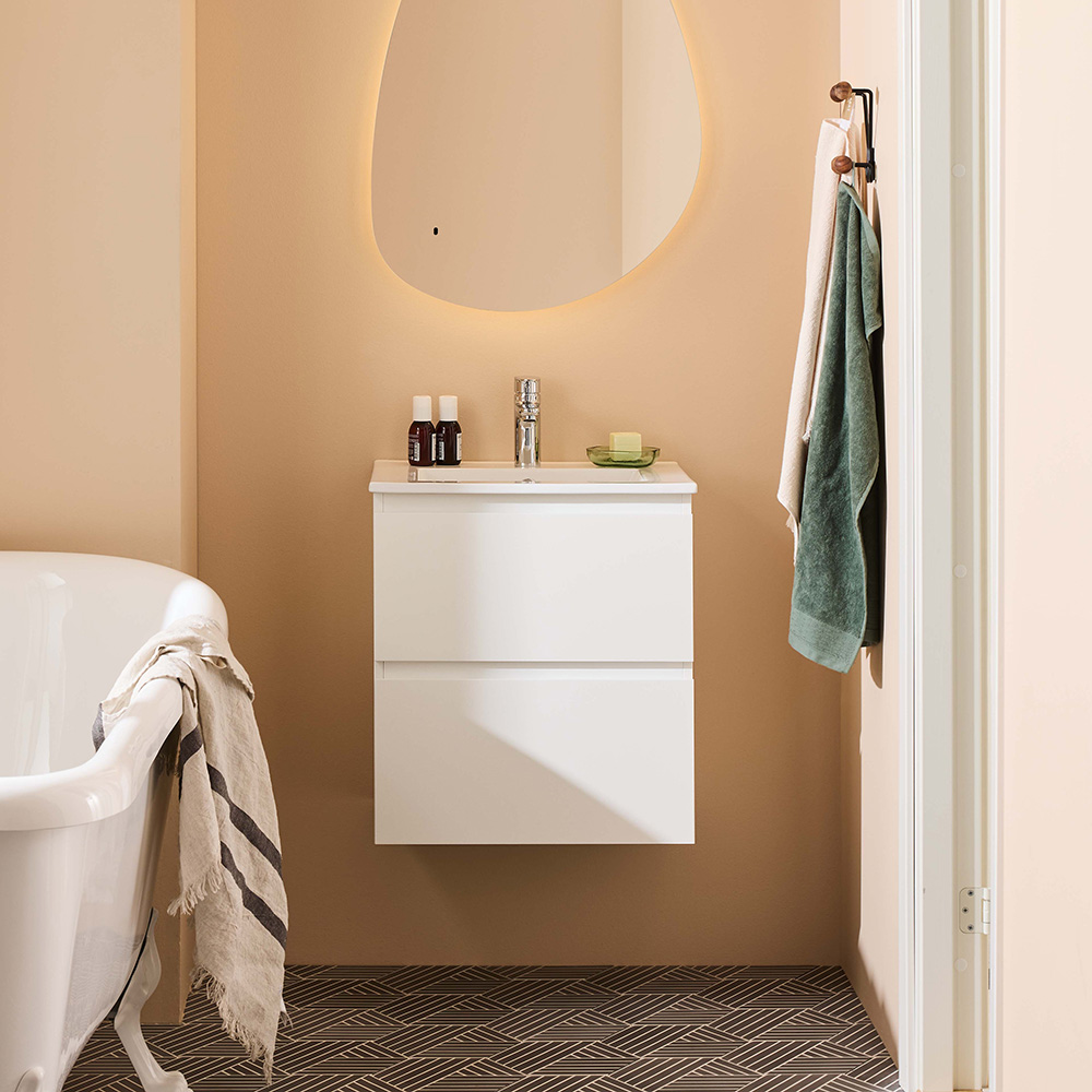 kommod med tvättställ noro vega vit