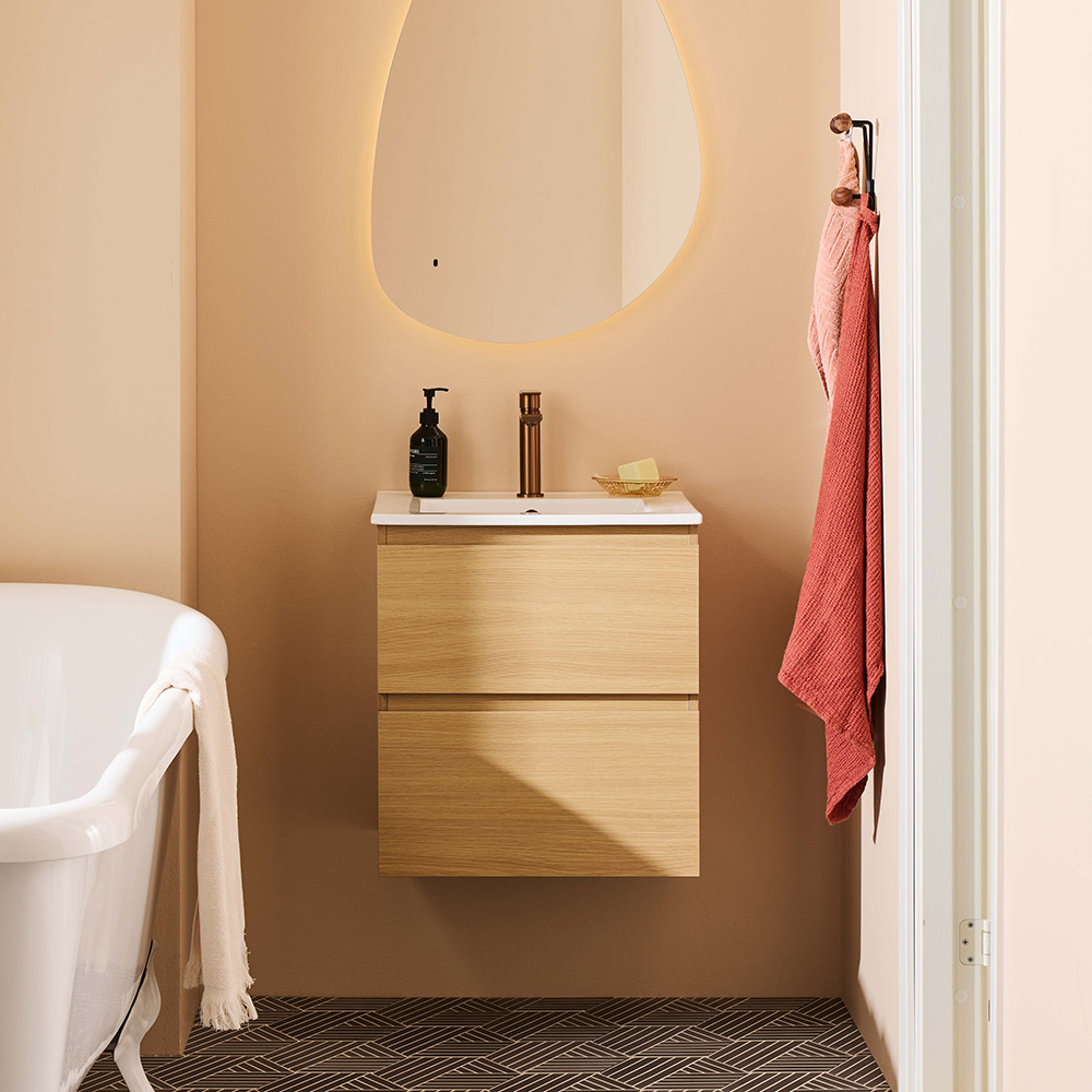 kommod med tvättställ noro vega ljus ek