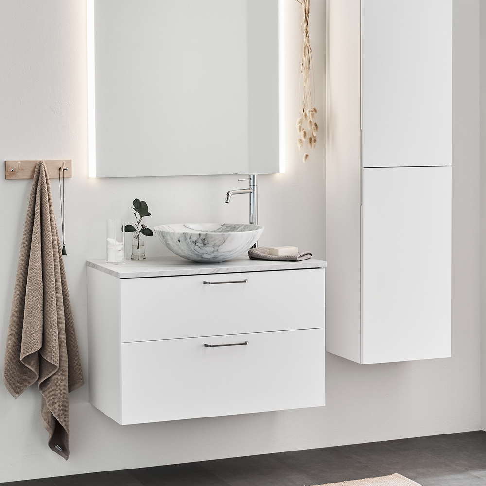 utan tvättställ noro city tvättställsskåp 800 mm, vit