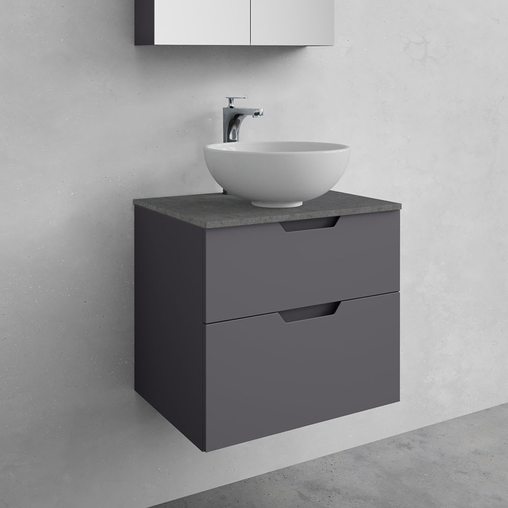 kommod med tvättställ noro studio antracit 600 mm, antracit