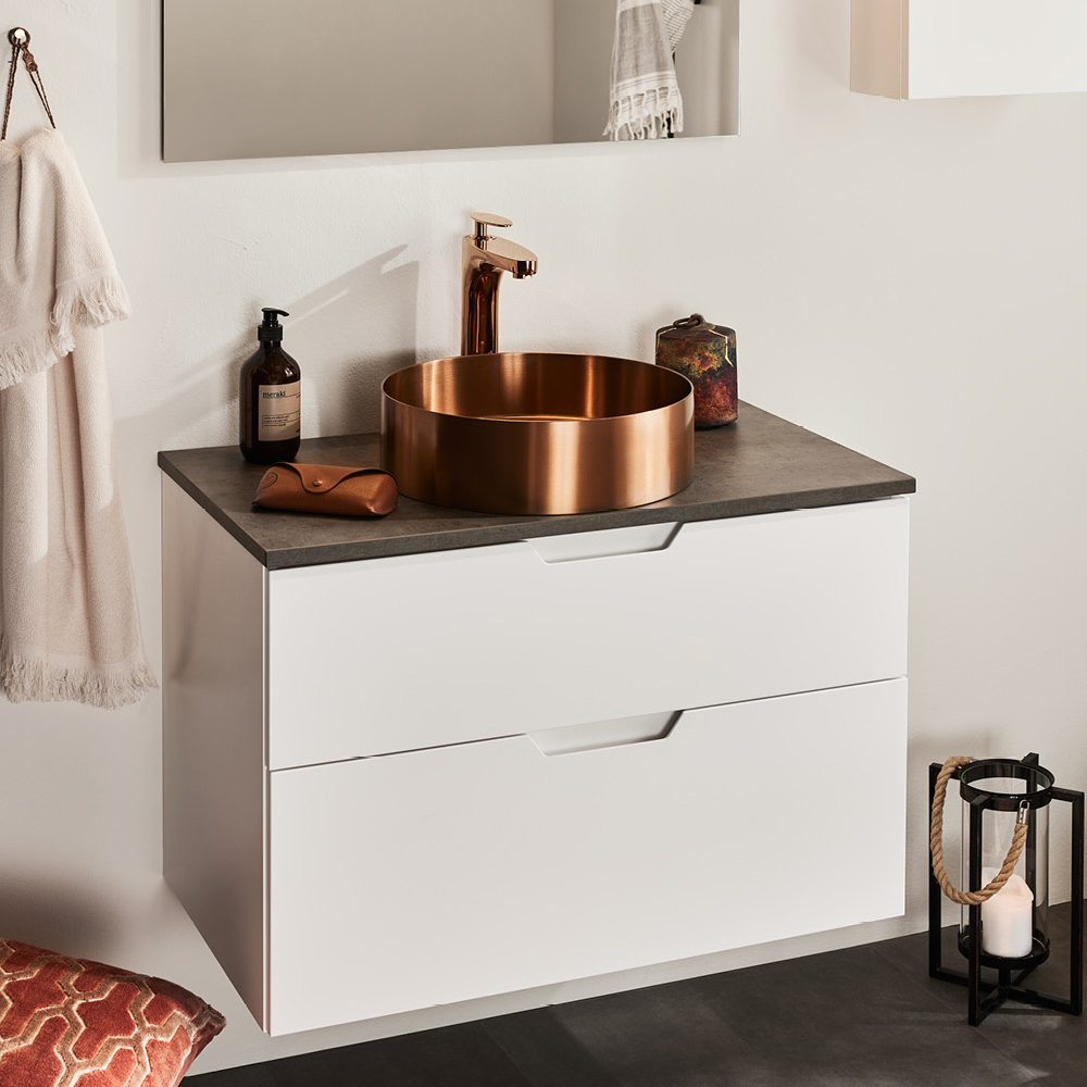 utan tvättställ noro studio tvättställsskåp 800 mm, vit