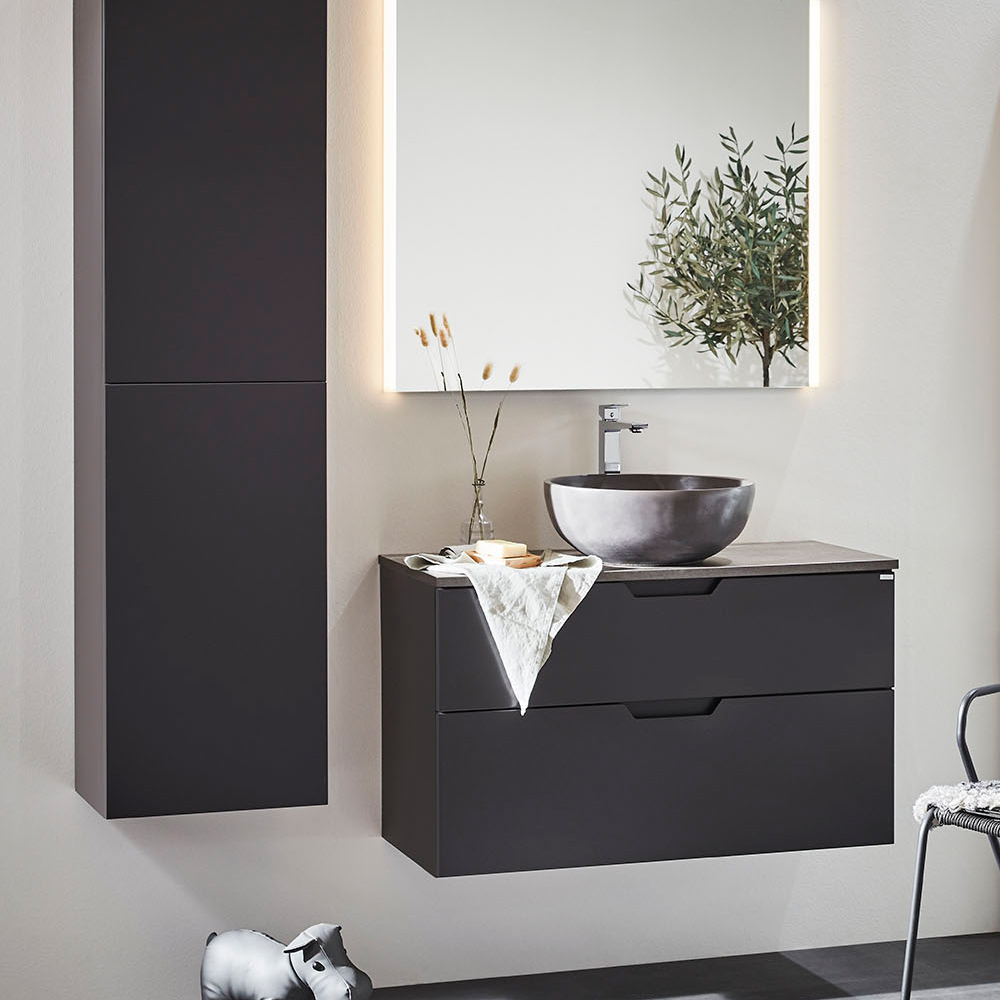 utan tvättställ noro studio tvättställsskåp 800 mm, antracit