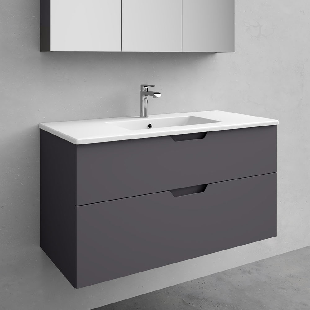 utan tvättställ noro studio tvättställsskåp 1000 mm, antracit