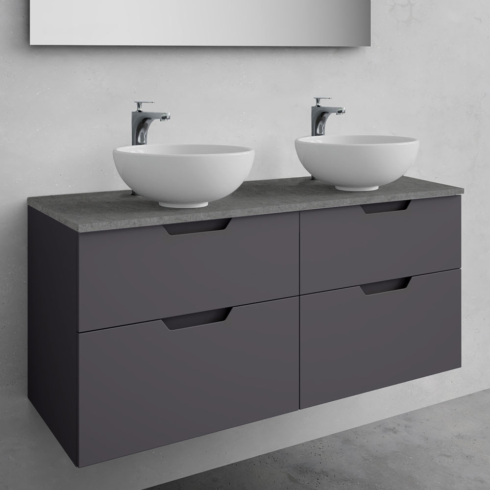 utan tvättställ noro studio tvättställsskåp 1200 mm, antracit