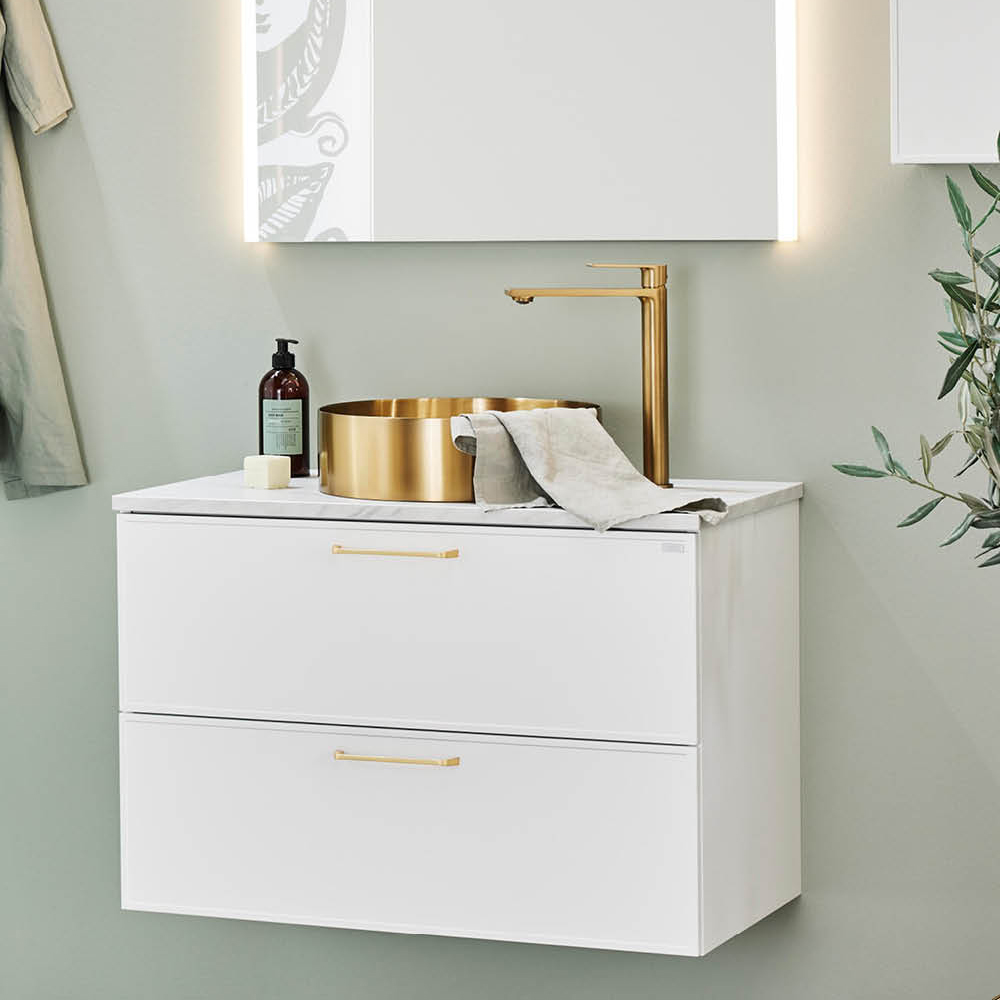 utan tvättställ noro vouge tvättställsskåp 800 mm, vit