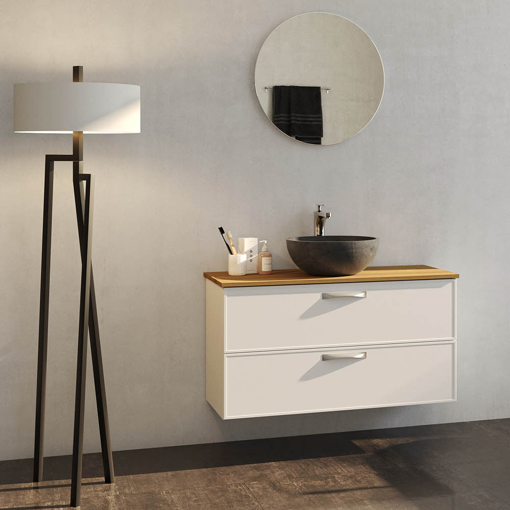 utan tvättställ noro vouge tvättställsskåp 1000 mm, vit