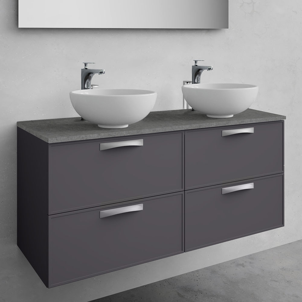 utan tvättställ noro vouge tvättställsskåp 1200 mm, antracit