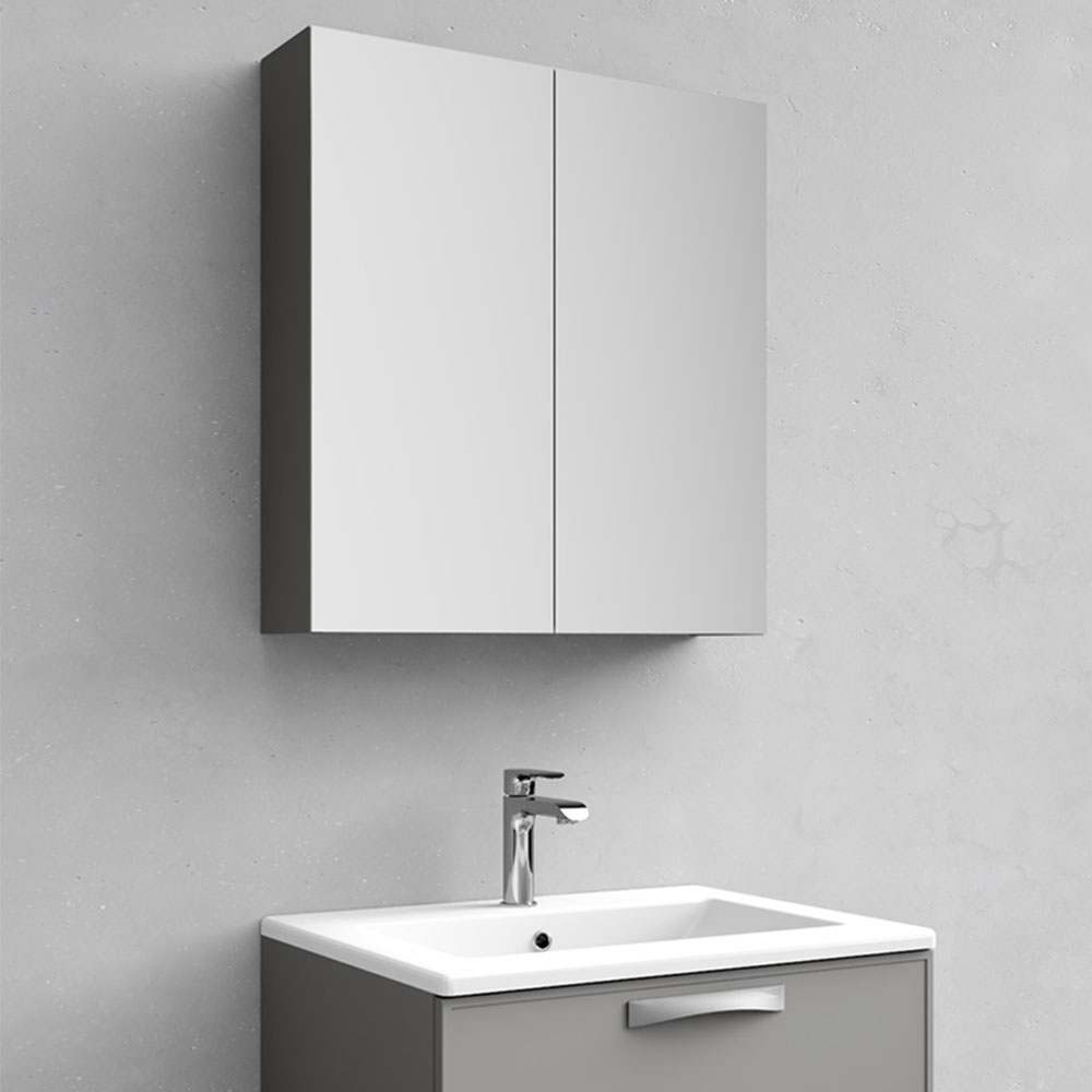 Spegelskåp Noro Flex 600 Mm, Grå