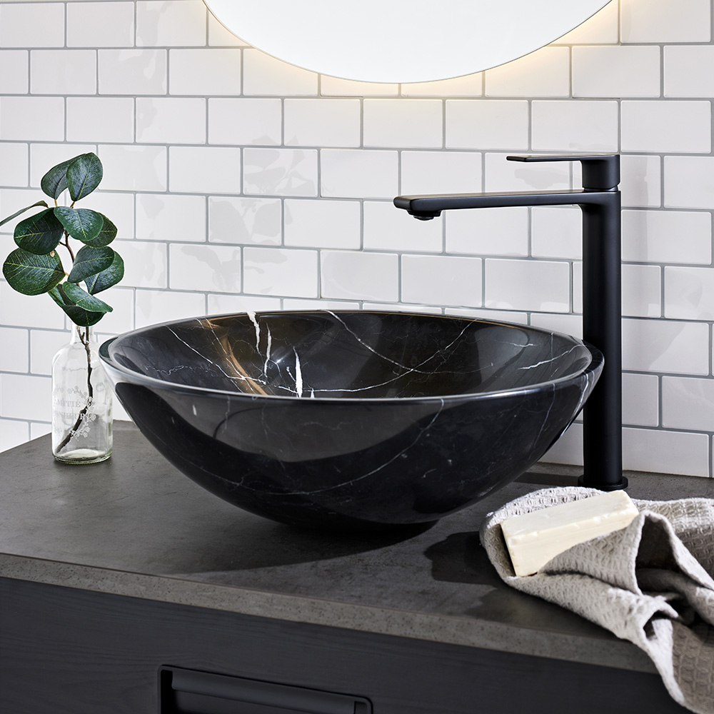 Noro Marbel Svart tvättställ