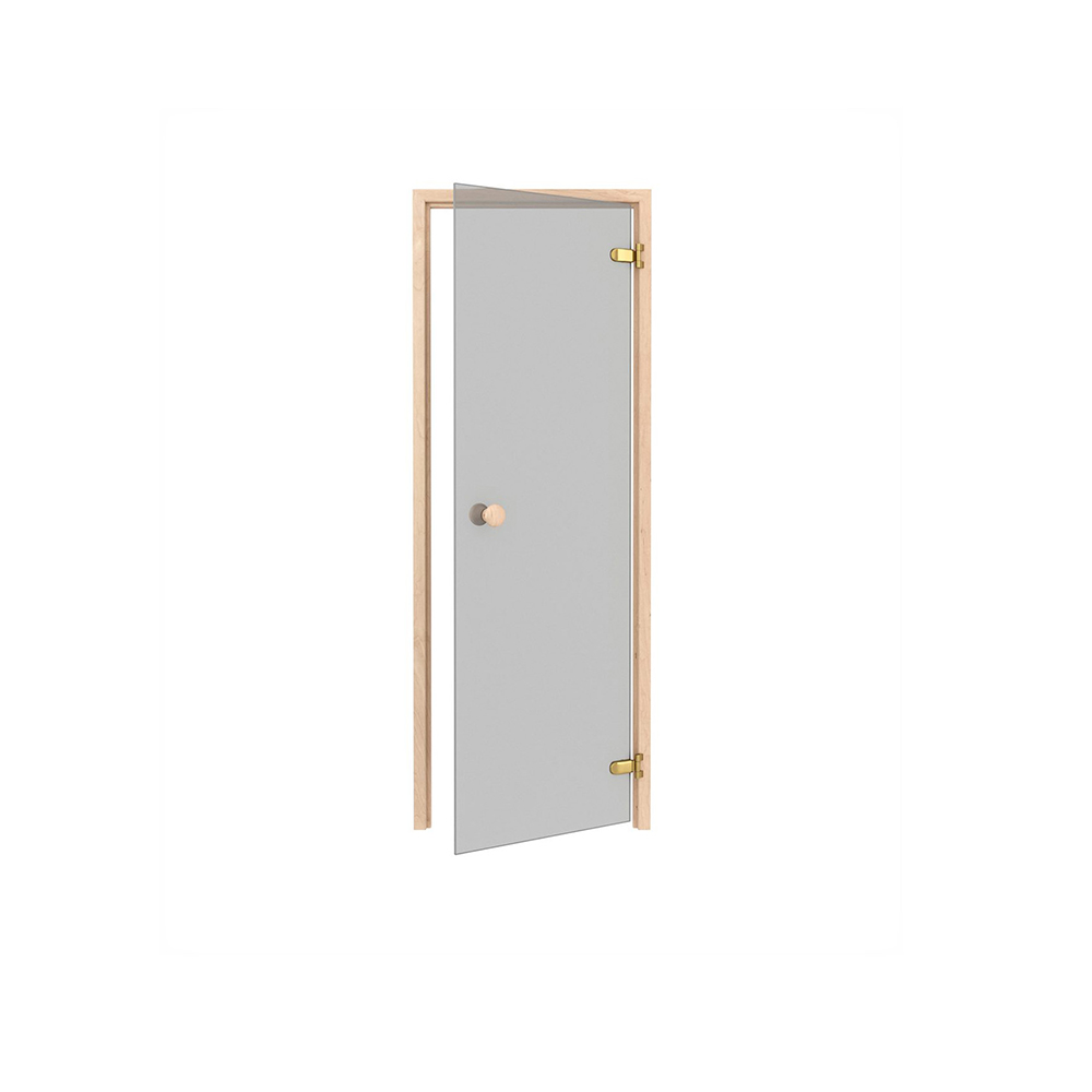 Trend bastudörr 7x19 grått glas Aspkarm - Sauna Sweden