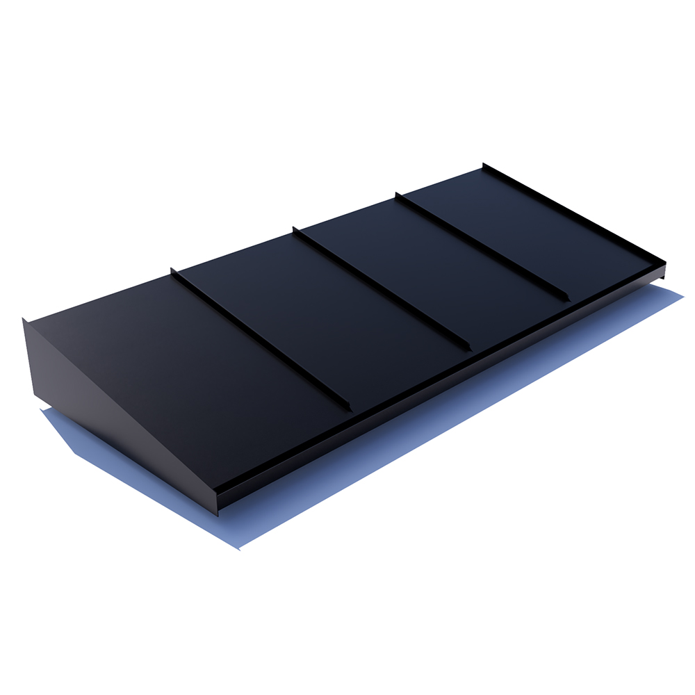 Dybde 1150 Mm Entrétak Large 2400 Mm, Svart, Antikkhvit