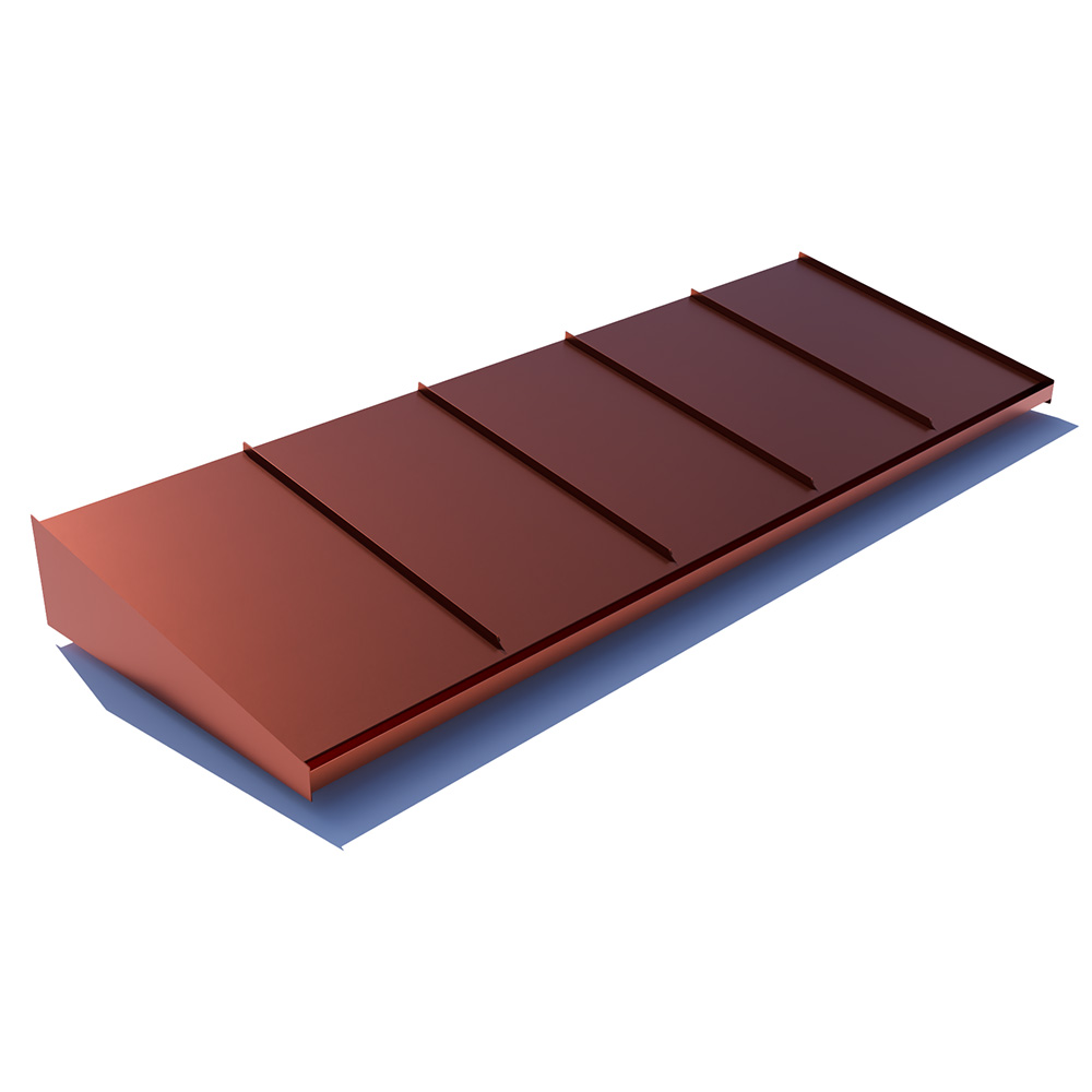 Dybde 1050 Mm Entrétak Medium 3000 Mm, Mursteinsrød, Antikkhvit