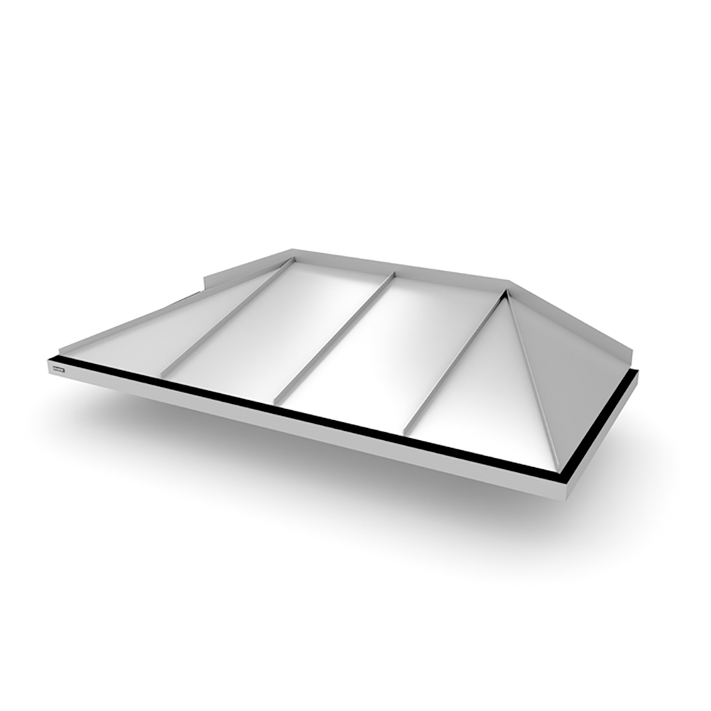 Dybde Fra 955 Mm Hipped - Entrétak Sølvmetallisk, 2100 Mm, 1155 Mm