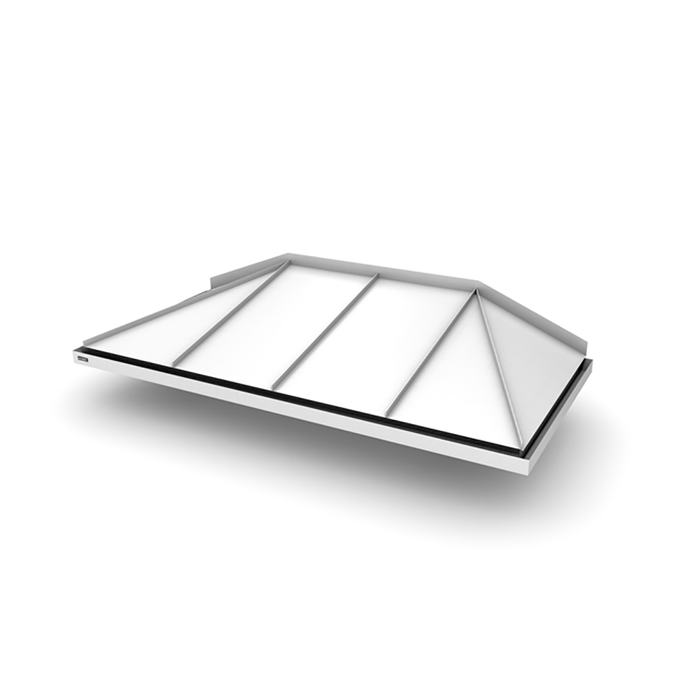 Dybde Fra 955 Mm Hipped - Entrétak Sølvmetallisk, 955 Mm, 2100 Mm