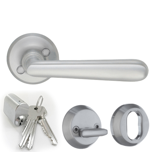 Beslagspakke Børstet krom B152M