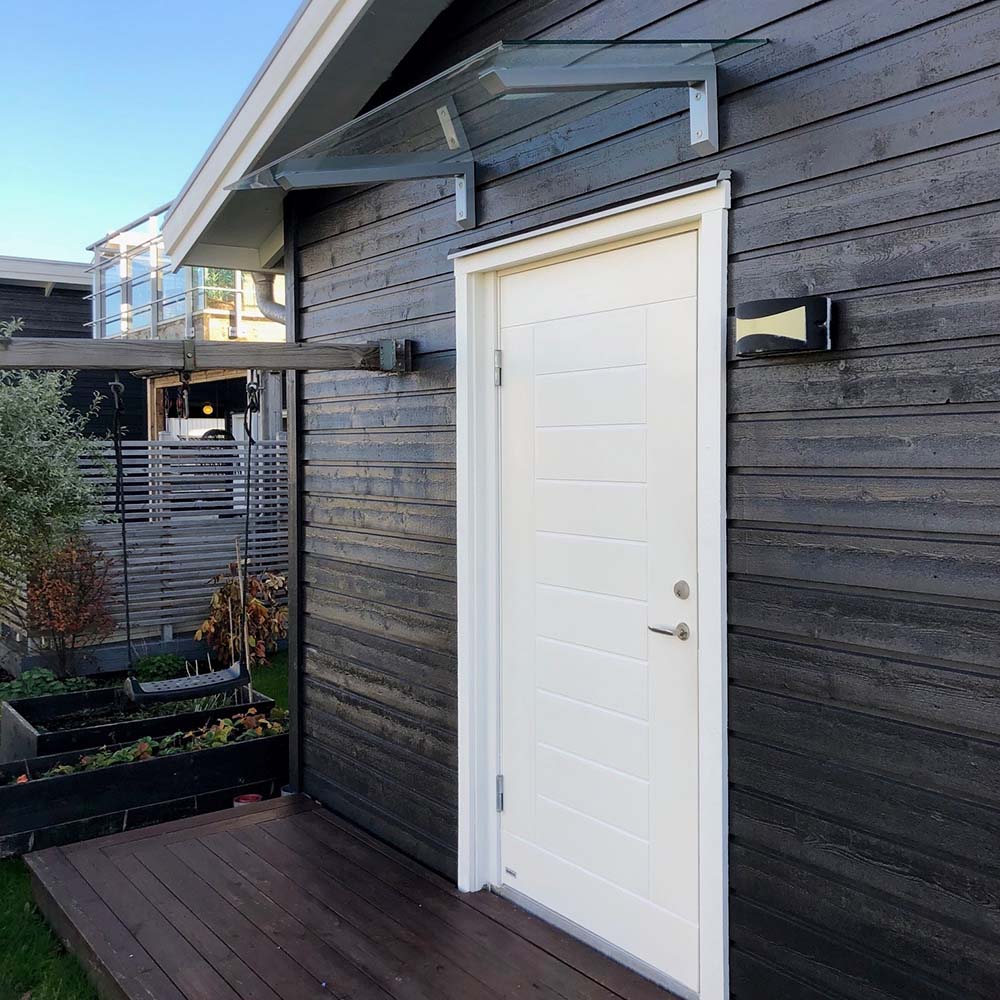 Entrétak Easy Collection - Bold Svart Aluminium, Bold Vit, Bold Vit