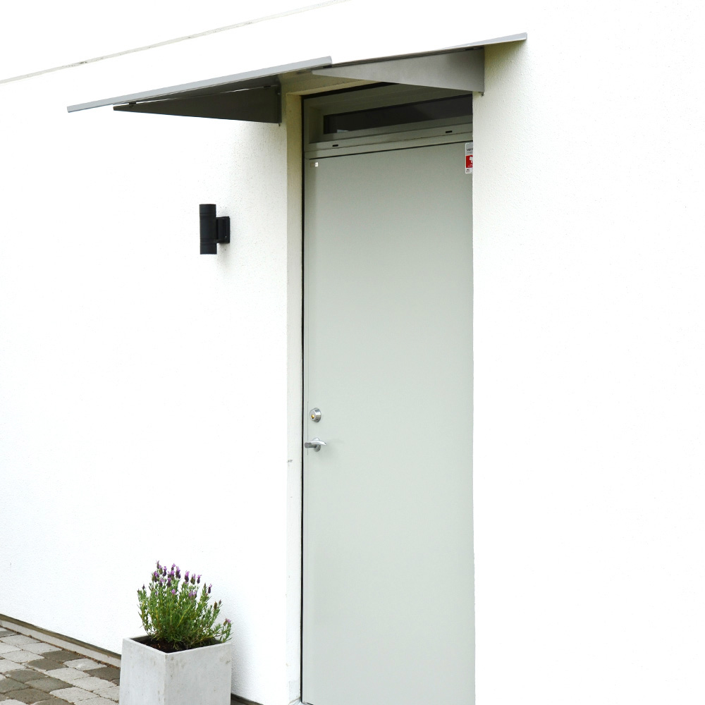 Entrétak Easy Collection - Flat Vit Aluminium, Flat Svart, Flat Svart