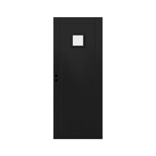 Innerdörr Frösö Grunda Design 9 X 21, Frostat Glas, Svart