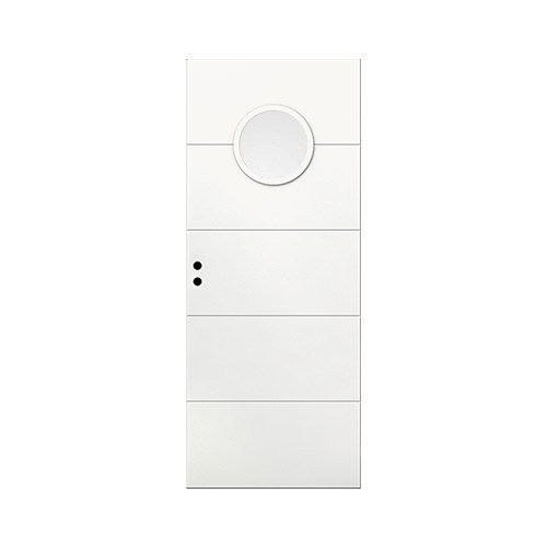 Innerdörr Ingarö Grunda Design 10 X 21, Vit, Frostat Glas