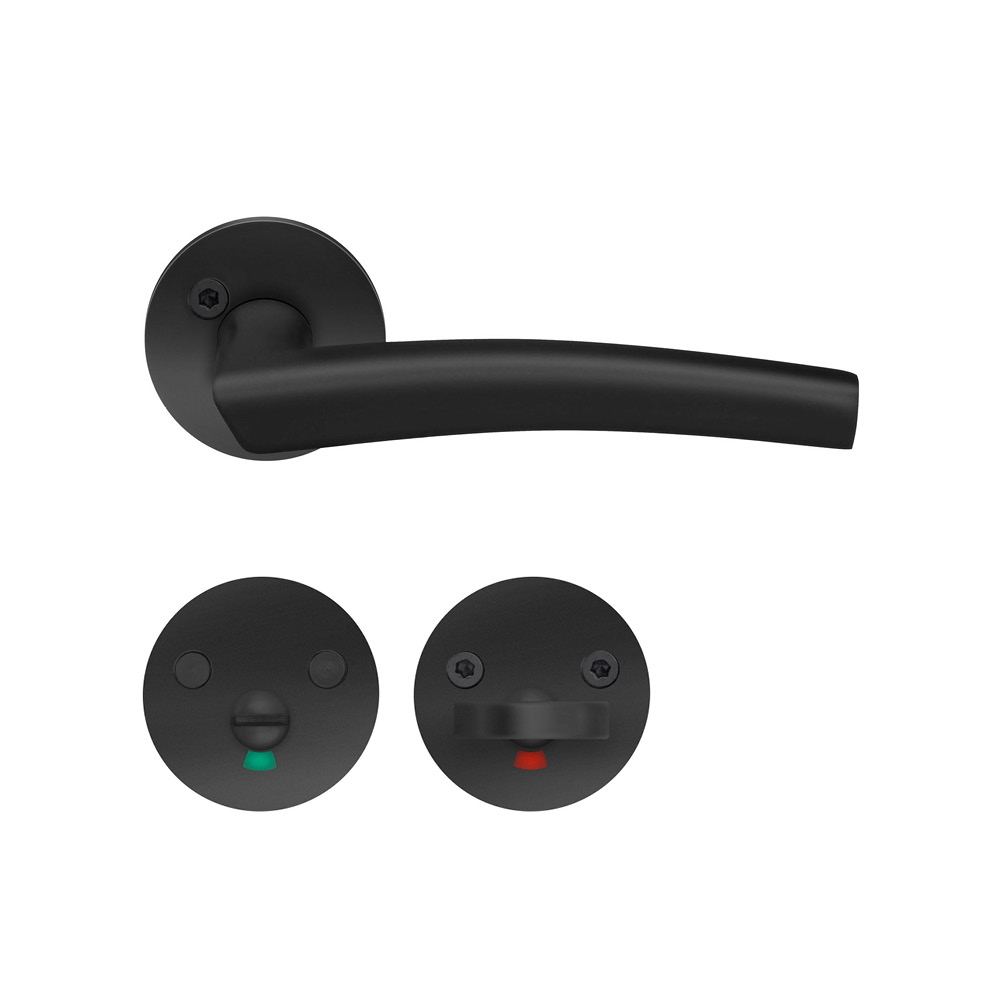 Handtag toalett Mattsvart rostfritt stål