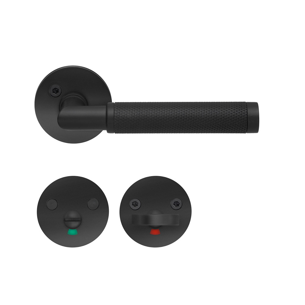 Handtag toalett Mattsvart zink