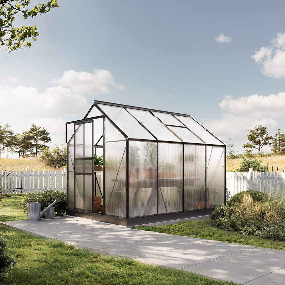 Drivhus Bruka Sortlakkert Kanalplast, 4,9 M²