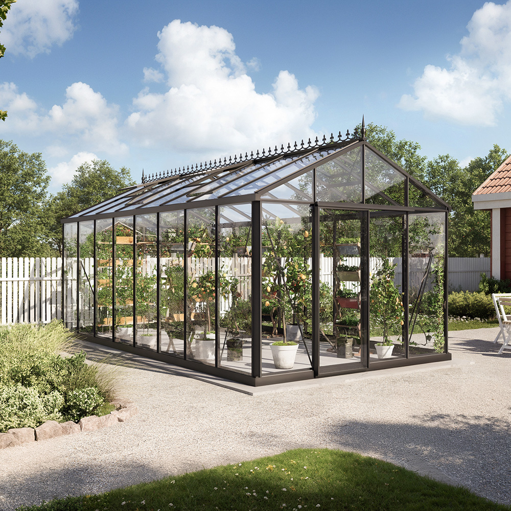 Drivhus Oasen Master Victorian Svart, 18,8 M²