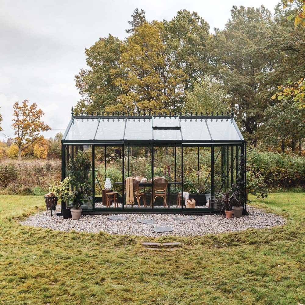 Drivhus Oasen Senior Victorian Mørk Grønn, 14,2 M²