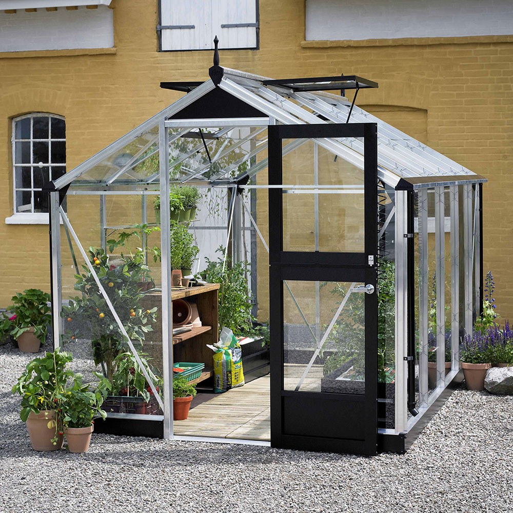 Drivhus Juliana Compact Aluminium, Sikkerhetsglass, 8,2 M²