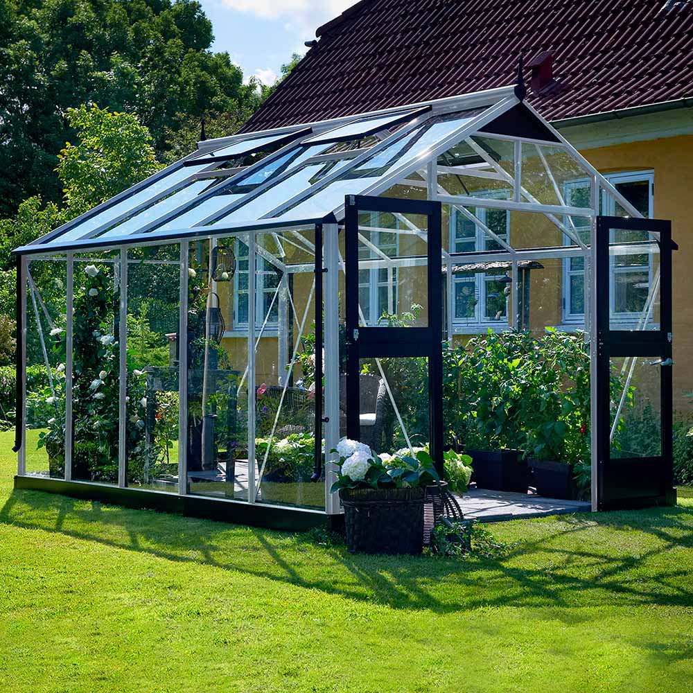 Drivhus Juliana Premium Aluminium, Sikkerhetsglass, 10,9 M²