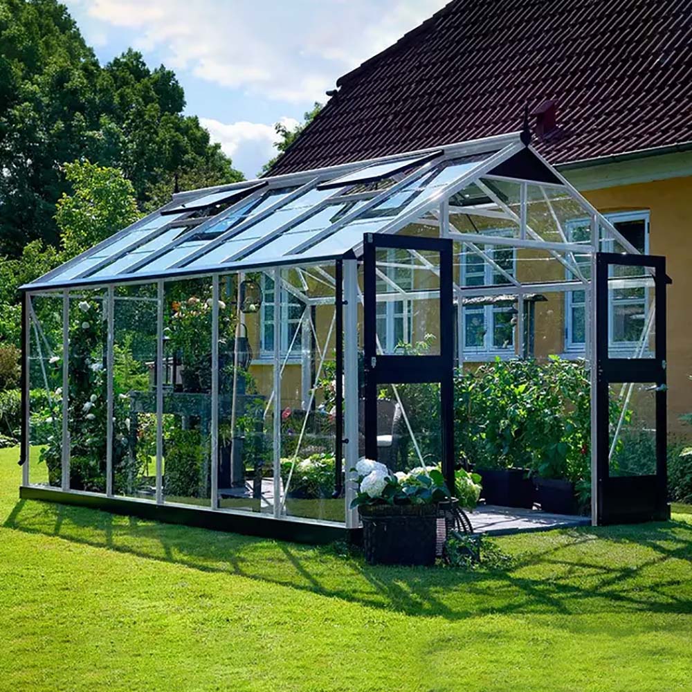 Drivhus Juliana Premium Aluminium, Sikkerhetsglass, 13 M²