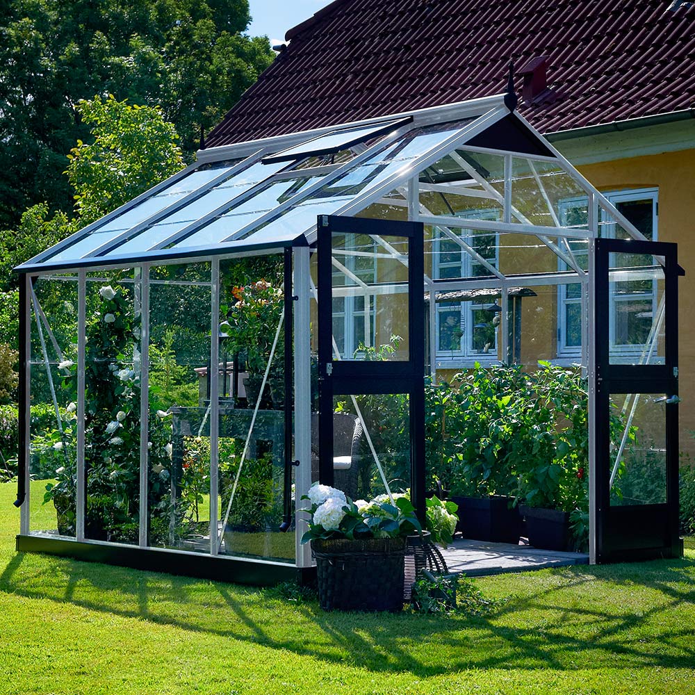 Drivhus Juliana Premium Aluminium, Sikkerhetsglass, 8,7 M²