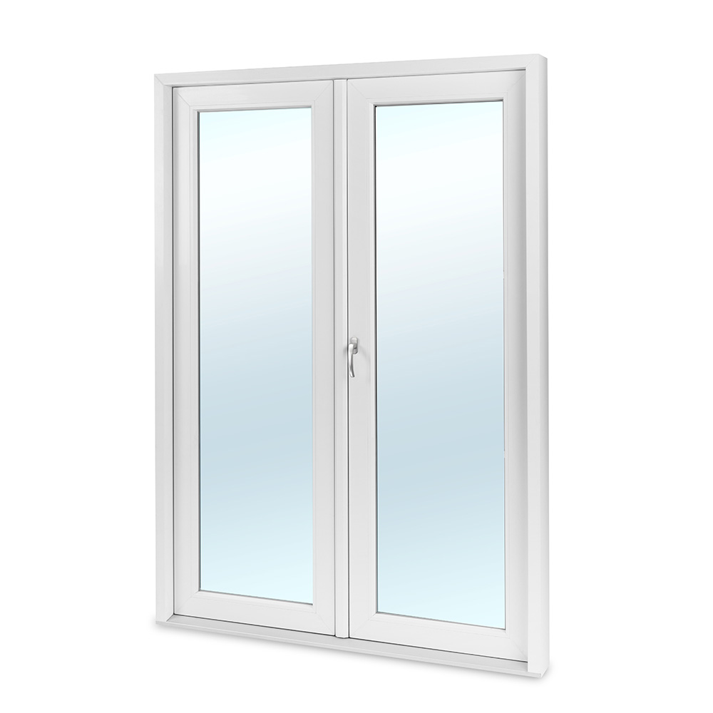 Fönsterdörr helglas PVC Energi, utåtgående pardörr