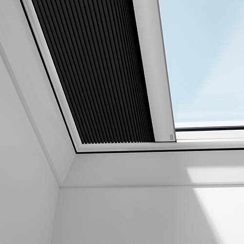 För Fasta Takfönsterkupoler Mörkläggande Plisségardiner 6x9, Svart