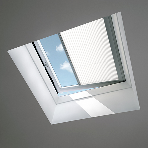 För Fjärrstyrda Takfönsterkupol Plisségardin 9x9, Vit