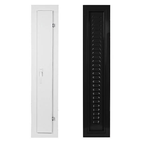 Både Vänster- Och Högerhängd Vädringslucka - Till Energi Alu 18, Svart, Högerhängd