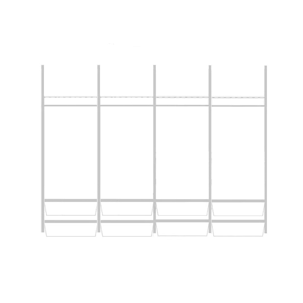 Garderobsinredning - 2480 mm Wiksbo låg