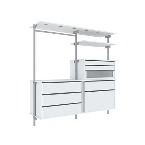 Komplett Garderobsinredning Inredning Mix 1700 Mm - För 2 Dörrar