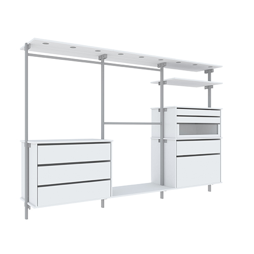 Komplett Garderobsinredning Inredning Mix 2680 Mm - För 3 Dörrar