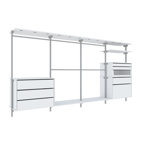 Komplett Garderobsinredning Inredning Mix 3100 Mm - För 4 Dörrar