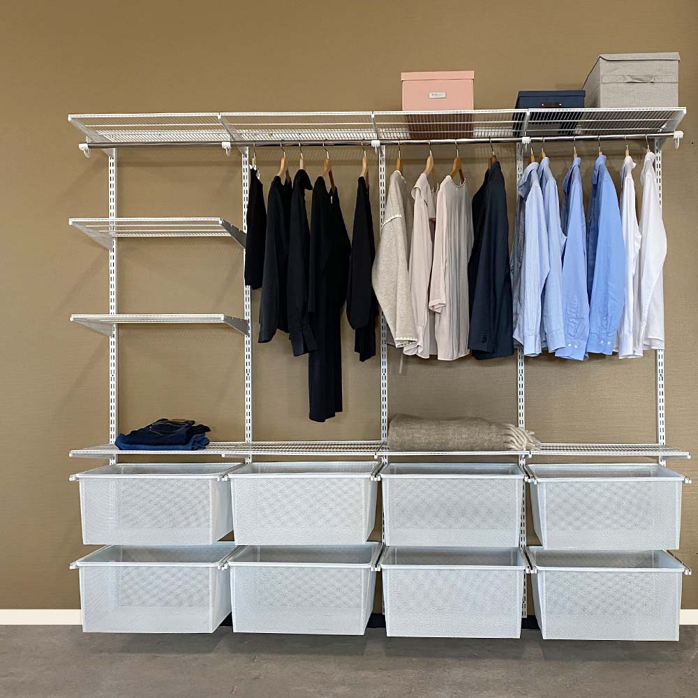 Sovrum - 2480 mm  Wiksbo hög med meshkorgar