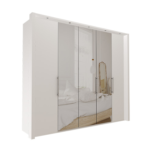 Garderob Atlanta - Vit 216 Cm, 250 Cm, Med Ram