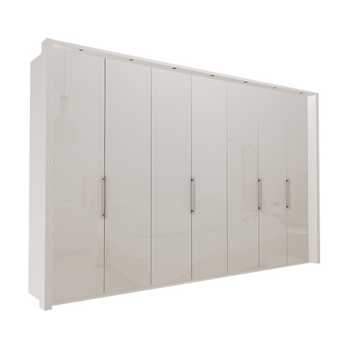 Garderob Atlanta - Vit 216 Cm, 350 Cm, Med Ram