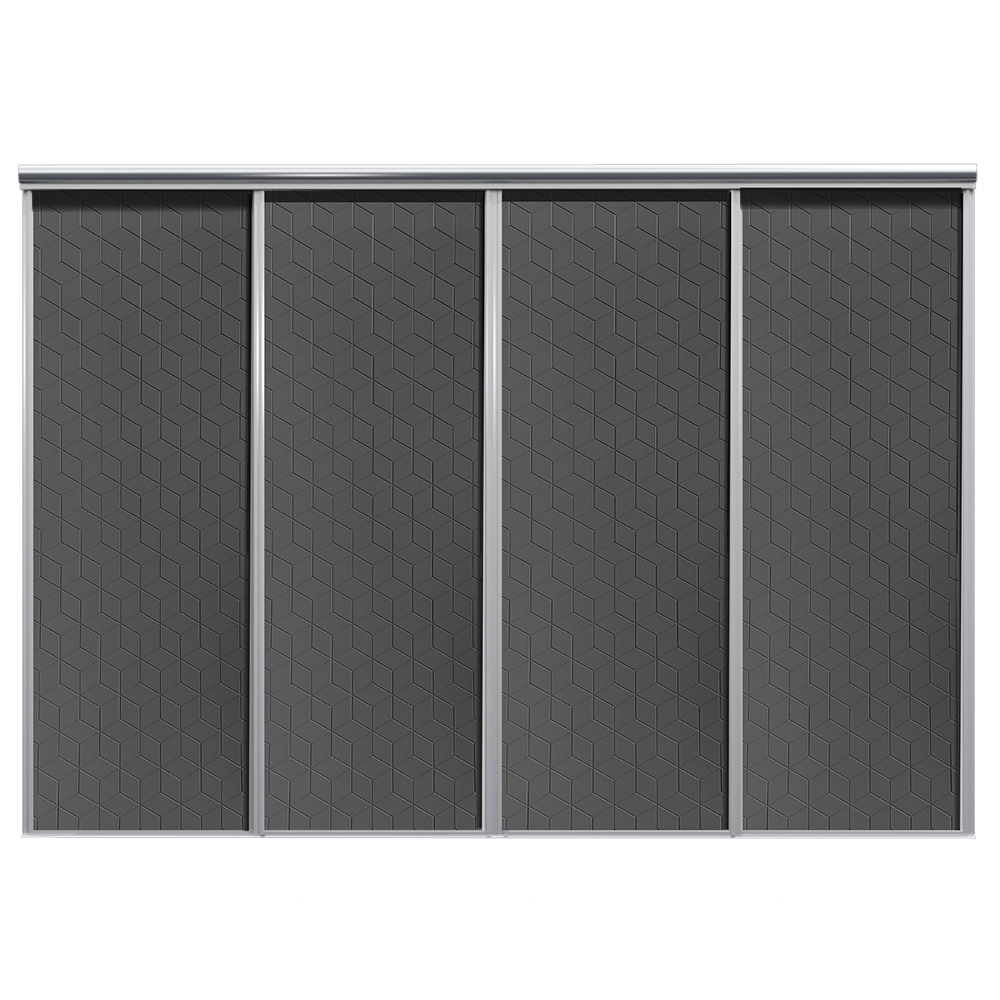 Mix Skjutdörr Cube Antracit 3100 Mm 4 Dörrar