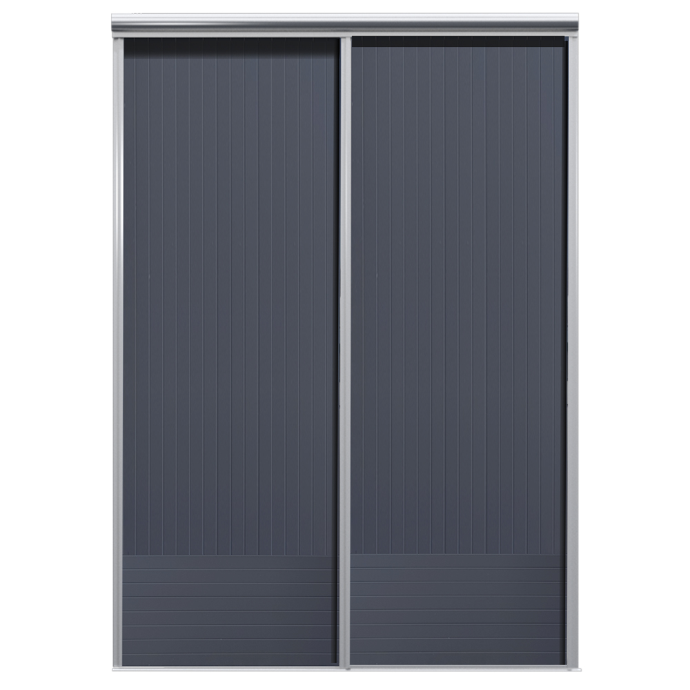 Mix Skjutdörr Line Stålblå 2000 Mm 2 Dörrar
