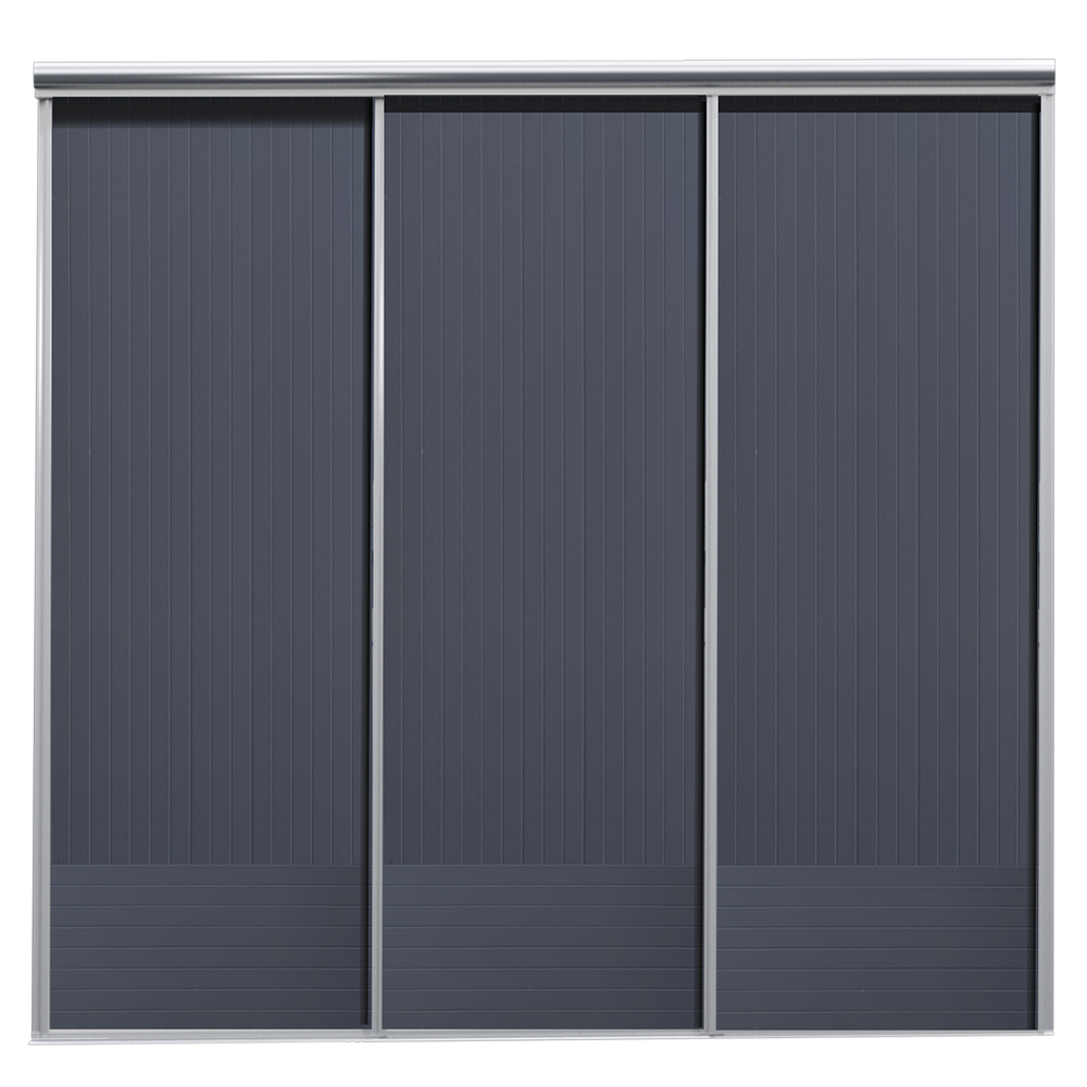 Mix Skjutdörr Line Stålblå 2680 Mm 3 Dörrar